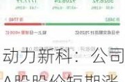 动力新科：公司A股股价短期涨幅严重高于同期行业指数及上证指数