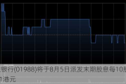 民生银行(01988)将于8月5日派发末期股息每10股2.36751港元