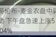 哥伦布-麦金农盘中异动 下午盘急速上涨5.04%