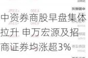 中资券商股早盘集体拉升 申万宏源及招商证券均涨超3%