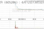 同力日升（605286）：6月12日13时32分触及涨停板