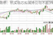 重庆路桥：杭实临芯拟减持公司不超3%股份