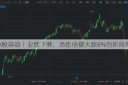 A股异动丨业绩下滑，汤臣倍健大跌8%创阶段新低