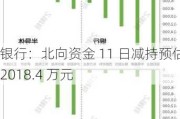 银行：北向资金 11 日减持预估 2018.4 万元