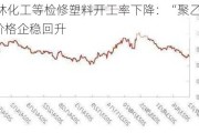 榆林化工等检修塑料开工率下降：“聚乙烯”价格企稳回升