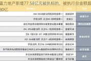 富力地产新增77.58亿元被执标的，被执行总金额超180亿