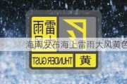 海南发布海上雷雨大风***预警信号