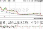 中烟香港：股价上涨 5.23%，4 月中旬至今累计涨幅超 75%