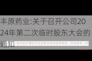 丰原药业:关于召开公司2024年第二次临时股东大会的通知