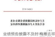 业绩预告披露不及时 梅雁吉祥及相关责任人被通报批评 去年亏损过亿元