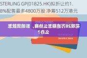 STERLING GP(01825.HK)拟折让约1.8%配售最多4800万股 净筹512万港元