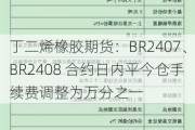 丁二烯橡胶期货：BR2407、BR2408 合约日内平今仓手续费调整为万分之一