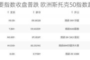 欧股主要指数收盘普跌 欧洲斯托克50指数跌0.84%