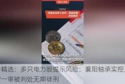 公告精选：多只电力股提示风险；襄阳轴承实控人贾志宏一审被判处***