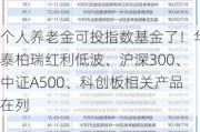 个人养老金可投指数基金了！华泰柏瑞红利低波、沪深300、中证A500、科创板相关产品在列