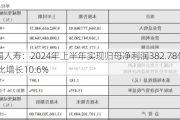 中国人寿：2024年上半年实现归母净利润382.78亿元 同比增长10.6%