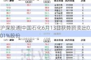 沪深股通|中国石化6月13日获外资卖出0.01%股份