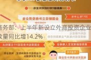 商务部：上半年新设立外商投资企业数量同比增14.2%