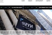 将上市地从纽交所转移至纳斯达克 palantir涨超6%