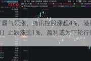 互联网大厂霸气领涨，腾讯控股涨超4%，港股互联网ETF（513770）止跌涨逾1%，盈利或为下轮行情关键！