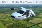 登云股份：公司目前暂无产品用于飞行汽车