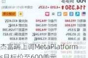 杰富瑞上调MetaPlatforms目标价至600美元