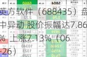 英方软件（688435）盘中异动 股价振幅达7.86%  上涨7.13%（06-26）