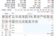 紫金矿业早盘涨超3% 紫金产投基金已在中基协完成备案手续