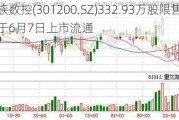 大族数控(301200.SZ)332.93万股限售股将于6月7日上市流通