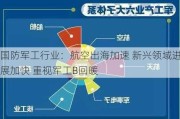 国防军工行业：航空出海加速 新兴领域进展加快 重视军工Β回暖