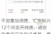 平安惠旭纯债、汇安裕兴12个月定开纯债、诺安瑞鑫定开发起式债基、摩根瑞享纯债4只债券基金遭遇大额赎回