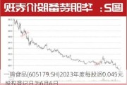 一鸣食品(605179.SH)2023年度每股派0.045元 股权登记日为6月6日