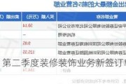 郑中设计：第二季度装修装饰业务新签订单金额38729.01万元