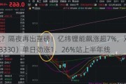 科技大反攻？隔夜再出重磅！亿纬锂能飙涨超7%，双创龙头ETF（588330）单日劲涨1．26%站上半年线