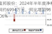 富邦股份：2024年半年度净利润约6994万元，同比增加96.06%