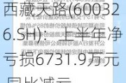 西藏天路(600326.SH)：上半年净亏损6731.9万元 同比减亏