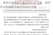 宇环数控：许燕鸣***减持不超过155万股，易欣***减持不超过约4.61万股，杨任东***减持不超过约4.61万股