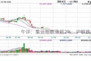 午评：集运指数涨超2%，沪银跌超2%