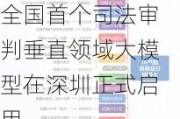 全国首个司法审判垂直领域大模型在深圳正式启用