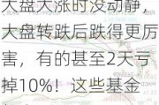 大盘大涨时没动静，大盘转跌后跌得更厉害，有的甚至2天亏掉10%！这些基金怎么了？