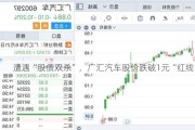 遭遇“股债双杀”，广汇汽车股价跌破1元“红线”