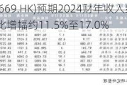 北森控股(09669.HK)预期2024财年收入约8.37亿元至8.79亿元 同比增幅约11.5%至17.0%