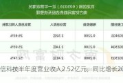 富信科技半年度营业收入2.52亿元，同比增长20.32%