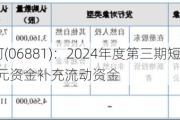 中国银河(06881)：2024年度第三期短期融资券发行 20亿元资金补充流动资金