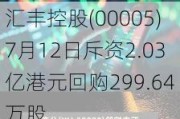 汇丰控股(00005)7月12日斥资2.03亿港元回购299.64万股