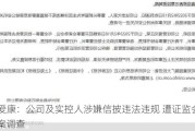 ST爱康：公司及实控人涉嫌信披违法违规 遭证监会立案调查