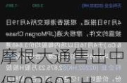 摩根大通售出中国太保(02601.HK)1,446.5万股H股股份，价值约3.02亿港元