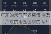 广东的天气有多离谱 网友：广东的雨是包季的吗？