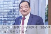 艾迪药业：董事长及总裁拟合计增持500万元-1000万元公司股份