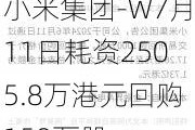 小米集团-W7月11日耗资2505.8万港元回购150万股